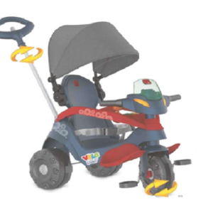 Velobaby Reclinável com Capota Passeio & Pedal (Azul)